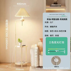 Elegant Cream Floor Lamp with Charging Station